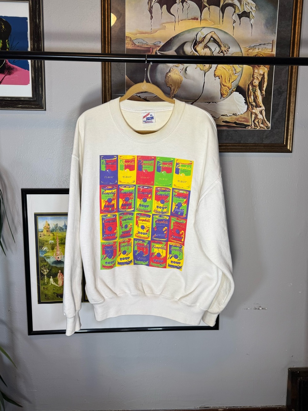 Vintage Andy Warhol Soup Cans Sweatshirt 90s